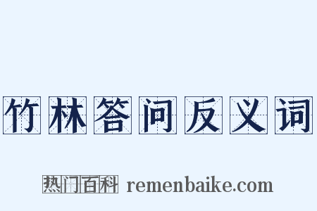 竹林答问反义词是什么意思的图片